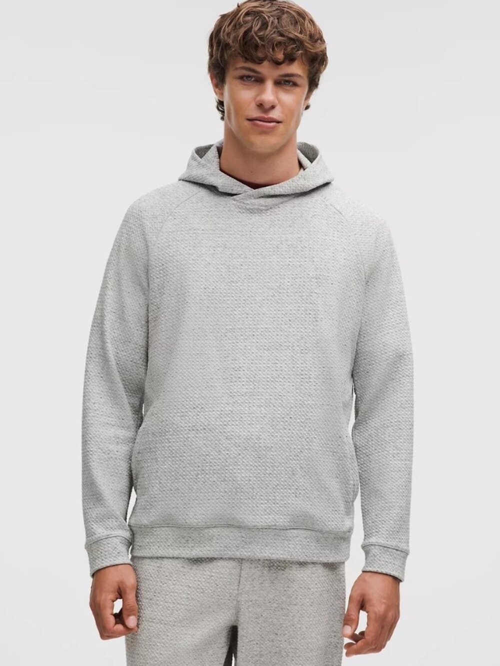 Lululemon athletica Gray Textured Doublr-Knit Cotton Hoodie